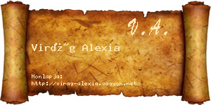 Virág Alexia névjegykártya