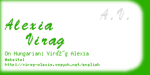 alexia virag business card